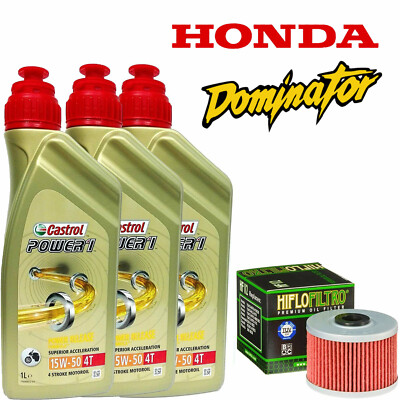 KIT/INSPEKTION HONDA NX/650 DOMINATOR 1988/2002 CASTROL 15W50 ÖLFILTER X MOTORRAD