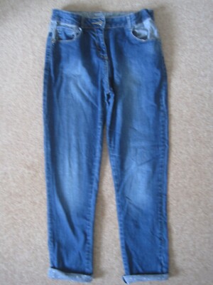 Girls blue denim jeans George age 11-12 146-152 cm adjustable
