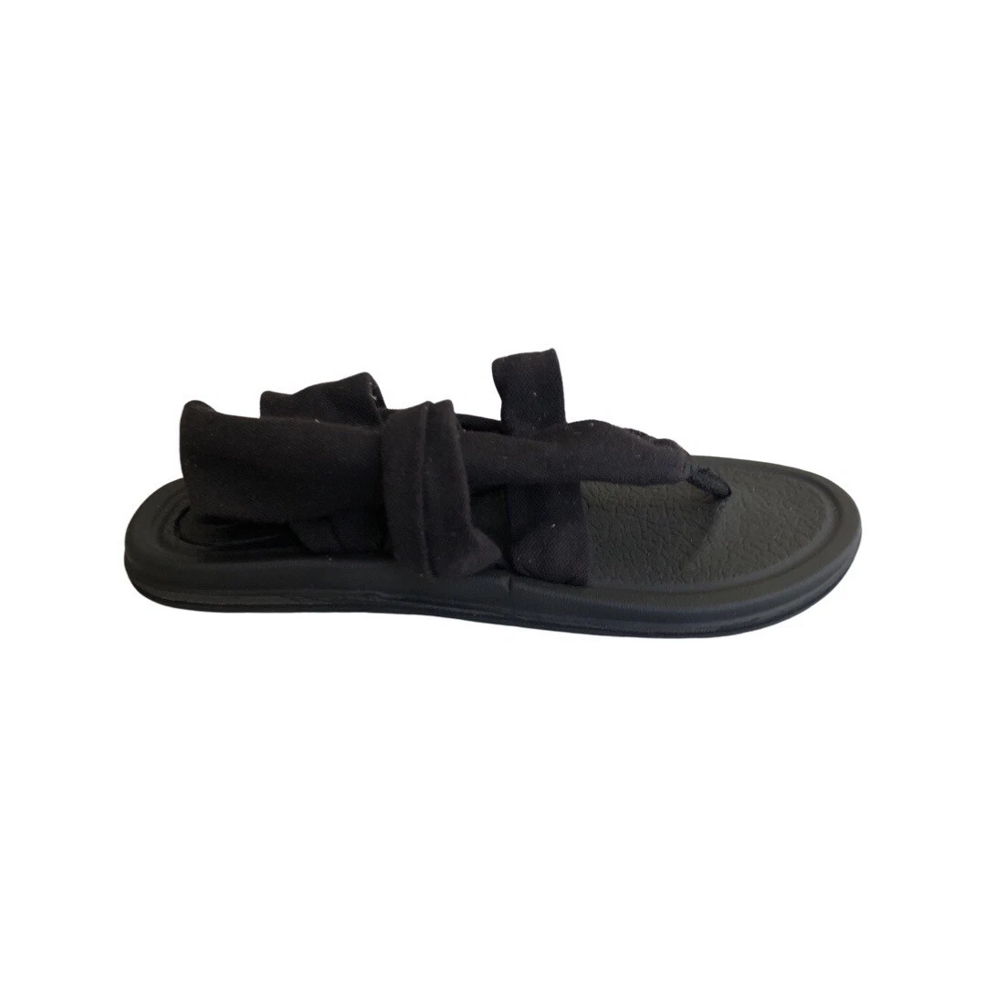 Sanuk Women's Yoga Sling 3 Black Sandals Yoga Mat 1099405