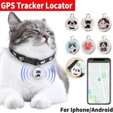 Smart Pet GPS Tracker Collar, Bluetooth, Waterproof, Real-Time Dog Cat Locator