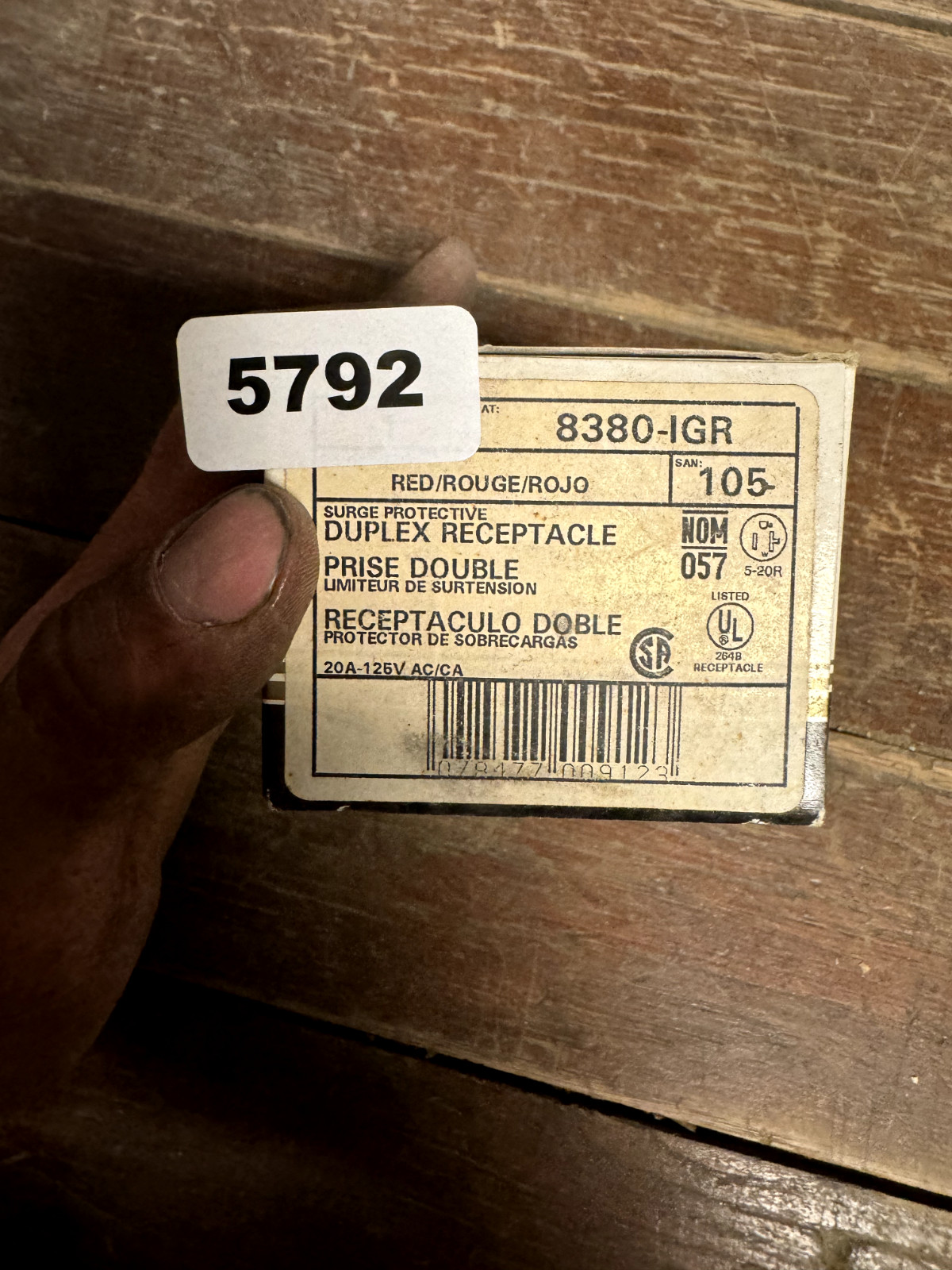 Leviton 8380-IGR Surge Protective Duplex Receptacle