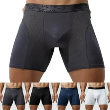 Mens Sexy Seamless Boxer Briefs U Convex Underwear Shorts Trunks Underpants