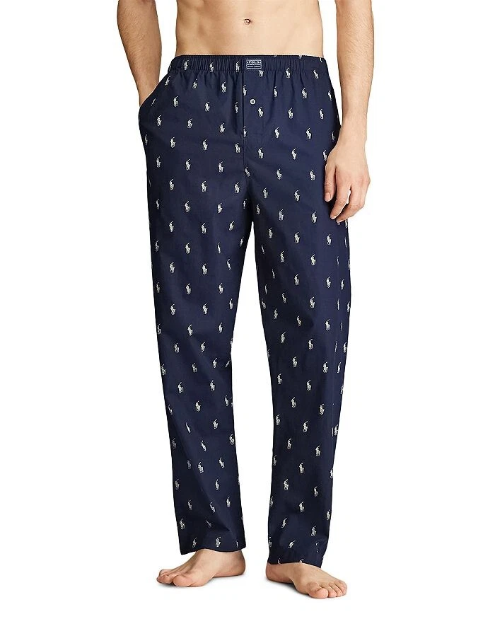 NWT Polo Ralph Lauren All Over Print Pajama Pants Navy blue Size 4XT Tall