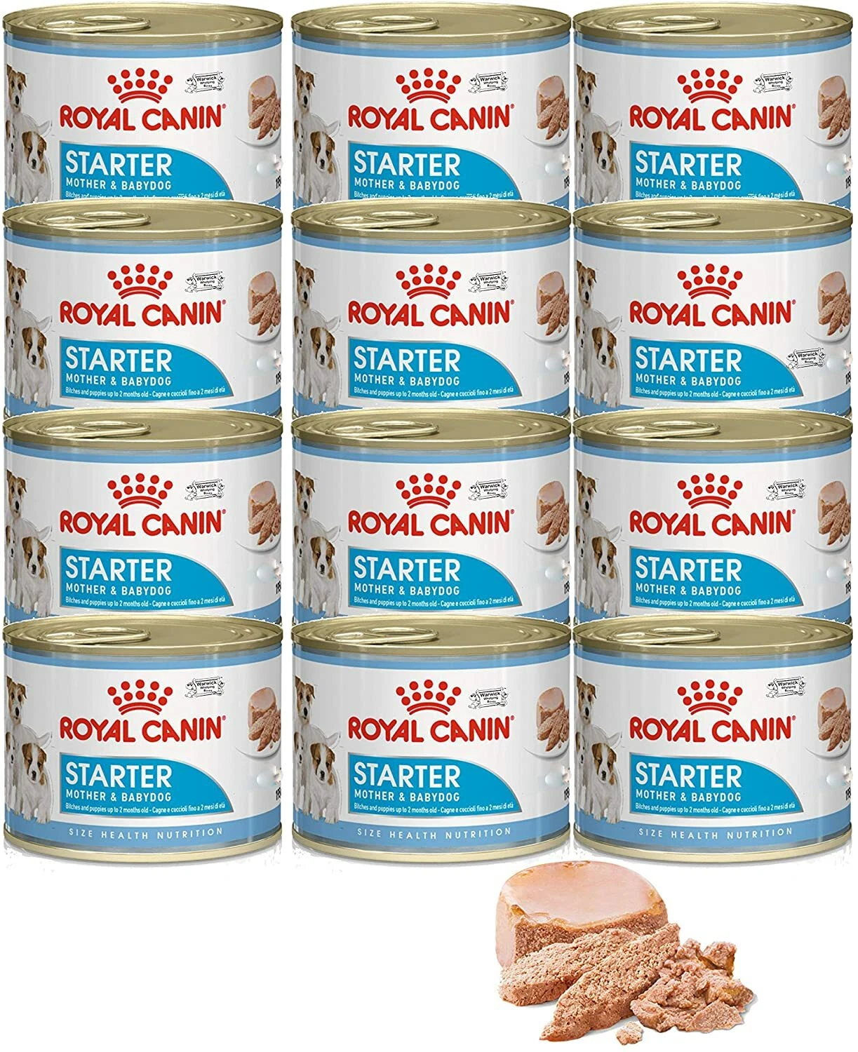 Tray of 12 Royal Canin Starter Mousse Mother & Baby Dog Weaning Food Puppy