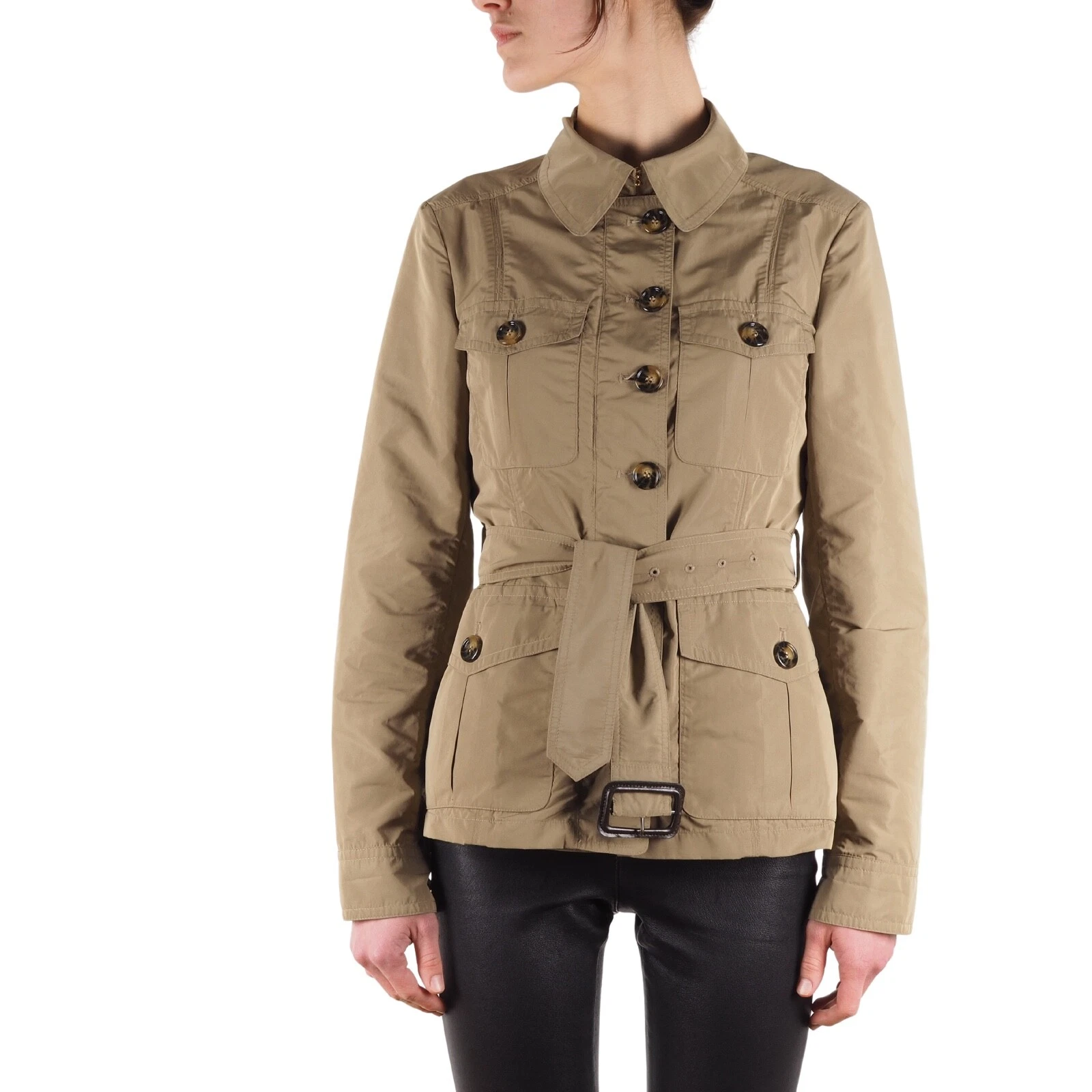 Burberry London giacca trench corta donna beige taglia 40