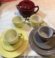 Vintage Toy Depression Glass Hazel Atlas Moderntone Tea Set