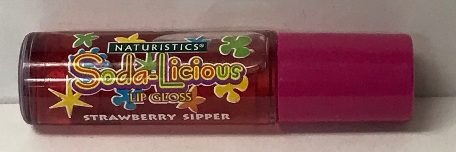 12 Naturistics Sodalicious Lip Gloss STRAWBERRY SIPPER 0.15 fl oz ROLL