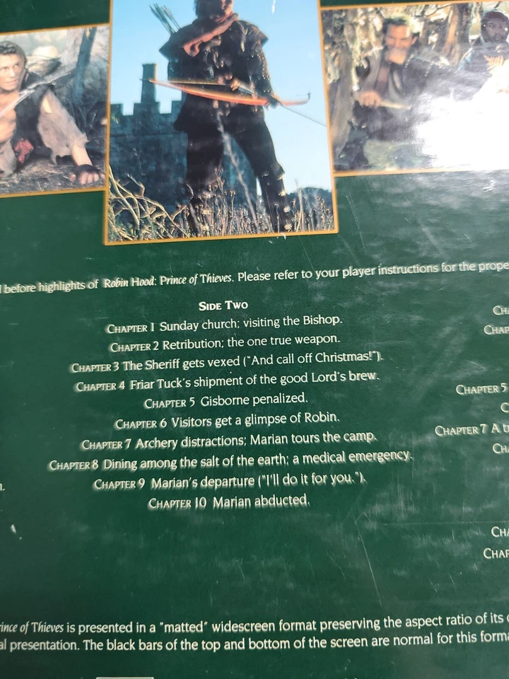 Robin Hood: Prince of Thieves (Laserdisc, 1991) Foto 4 de 4