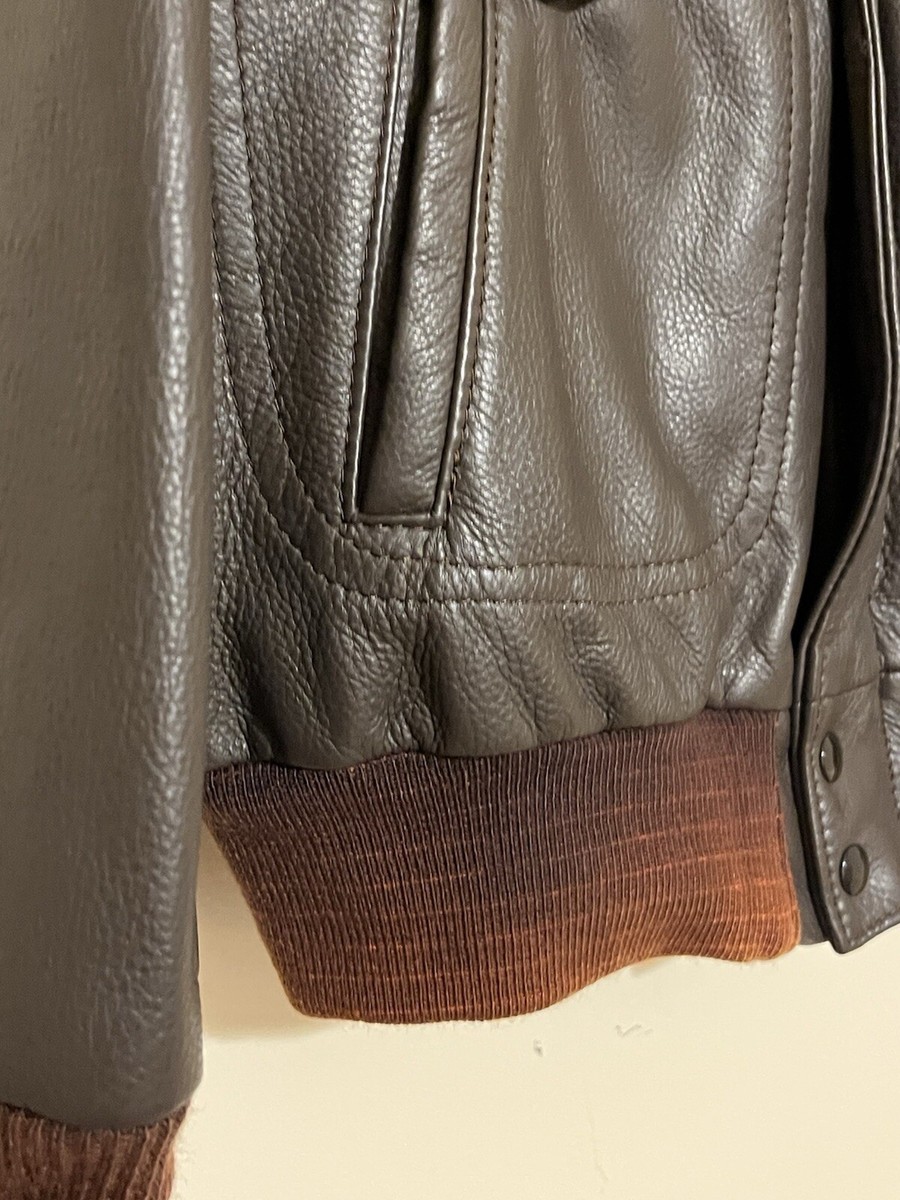 Vintage Mid Western Sport Togs Genuine Deerskin Leather Bomber 