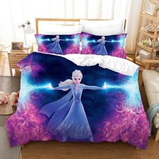 FROZEN Duvet Cover Set Name Customizable Quilt Decor-05 Girls Bedding Bedclothes