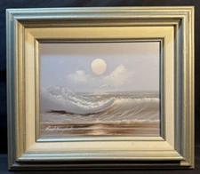 Roal English Seascape Oil on Board Painting 15x13"