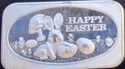 RARE 1974 "HAPPY EASTER"-USSC-214 MINT -999 1 OZ OUNCE SILVER ART ROUND BAR COIN