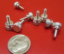 Flared Shoulder Aluminum Thumb Screw, 3/8" Dia, 6-32 x 3/8" Length, 8 Pc