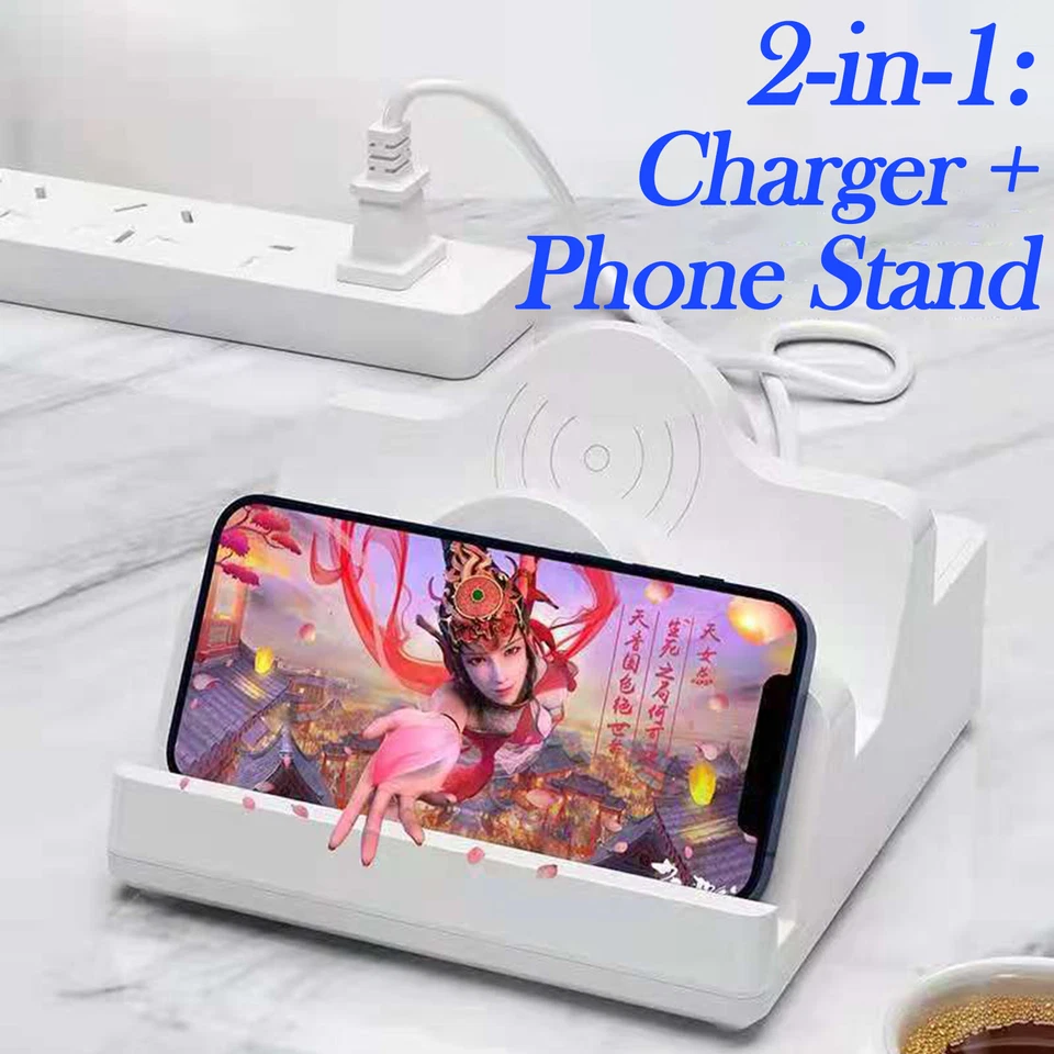 80W Multi USB Type C PD Fast Charger Wireless Charging Station For iPhone 16 15 - Image 3 of 4