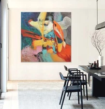 Abstract Oil Painting Abstract Art Dorm Decor Canvas Art Oil Painting Oil