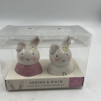 Spring & Main Ceramic Bunny Salt & Pepper Shakers CC01B15002