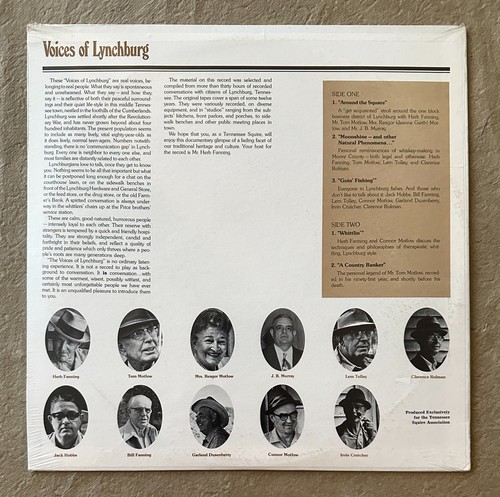 VOICES OF LYNCHBURG Tennessee Squire Assoc. Vinyl Record LP Field Recording NEW - Picture 2 of 2