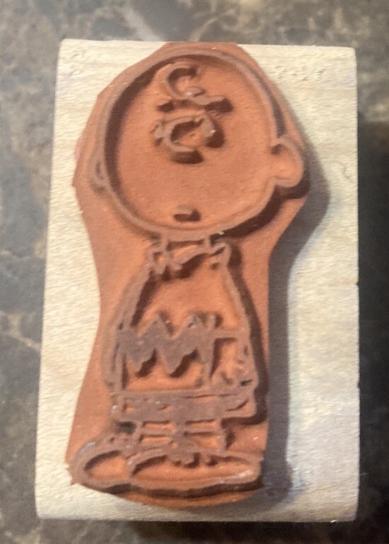 Vintage Charlie Brown Rubber Stamp by Rubber Stampede, Peanuts Gang