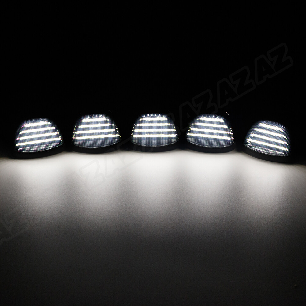 5 Pcs Smoked Lens 9 Amber LED Cab Marker Clearance Light