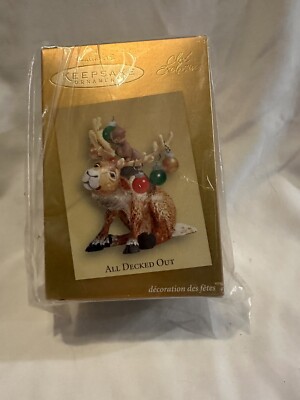Hallmark Keepsake Club Exclusive Ornament 2005  All Decked Out  Reindeer NIB