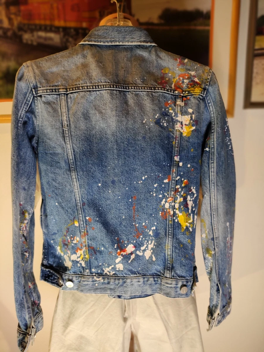 Calvin klein paint splatter cheap jeans