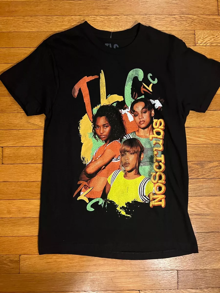 TLC No Scrubs T Shirt Shirt Tee Black T Boz Left Eye Chilli Music