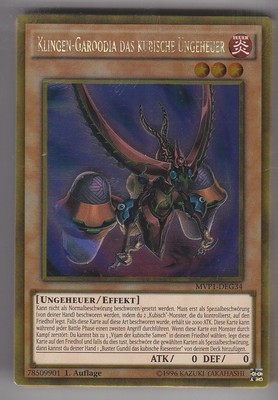 YU-GI-OH Klingen Garoodia Das kubische Ungeheuer Gold Rare MVP1-DEG34