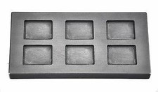 6 Cavity 3/4 Oz Troy Gold Graphite Ingot Mold Melting Casting Hand Poured Bar