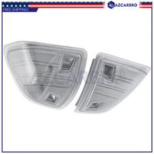 For Dodge Ram 1500 2500 3500 LED Side Mirror Turn Signal Lights Clear Lens Amber