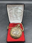 Majestime Swiss Made 17 Jewels - Pocket Watch W/ornate Floral Case W/ Chain. ML