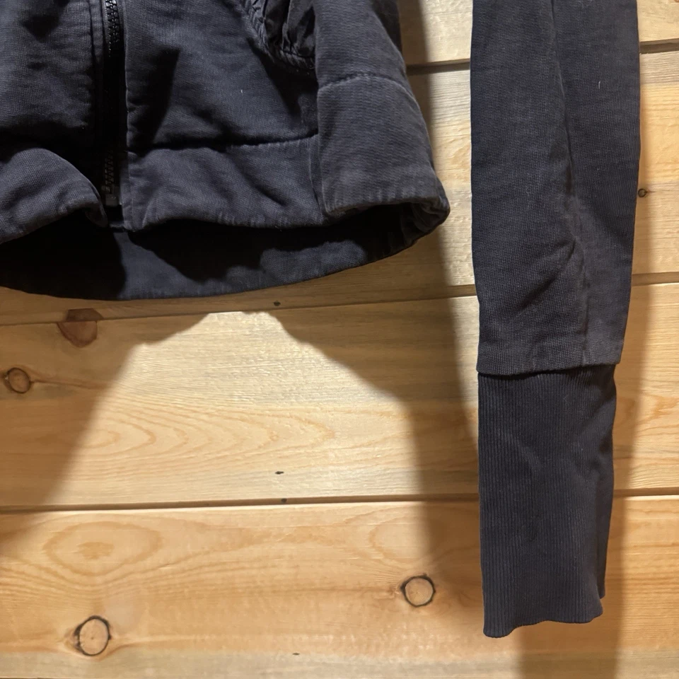 Prairie Underground Sweatshirt Jacket Womens XS Black Cloak Zip Hoodie Organic - Image 3 of 4