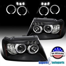 Fits 1999-2004 Jeep Grand Cherokee Led Halo Projector Headlights Black Fits 1999-2004 Jeep Grand Cherokee Led Halo Projector Headlights Black