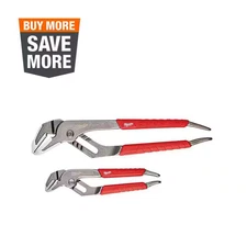 6 In. and 10 In. Straight-Jaw Pliers Set (2-Piece)