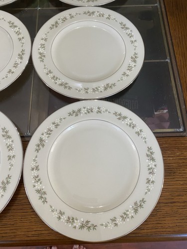 Set Of 6 Vintage Mid Century Modern Lenox Brookdale Dinner Plates Lot A EUC - Picture 3 of 6