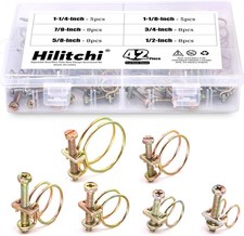 42-pcs 6-size Adjustable Steel Wire Tube Hose Clamps Assortment Kit - Size Inclu