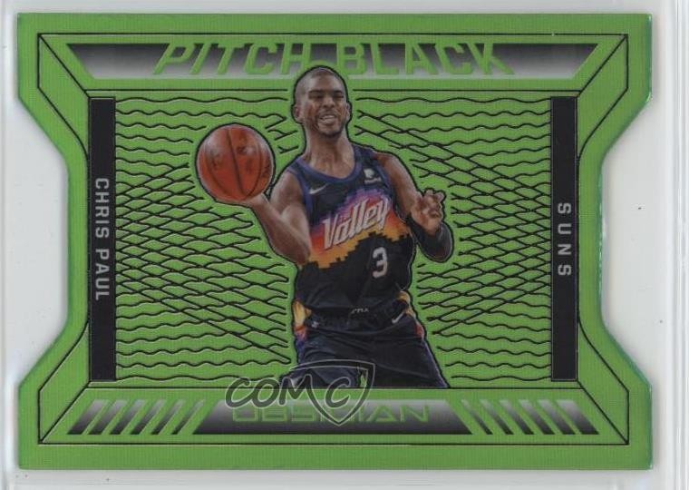 2020 Panini Obsidian Pitch Black Electric Etch Green Flood Chris Paul #19 0n64
