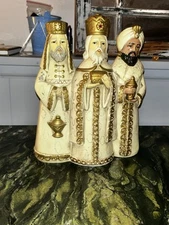 VINTAGE 3 Wise Men Music Box CHRISTMAS NATIVITY set