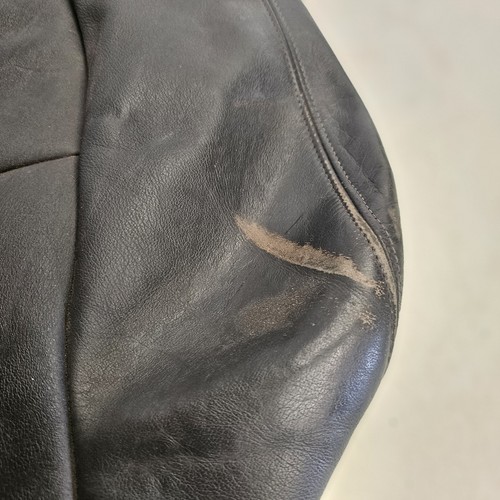 Grey Leather Upper Back Seat Cover Trim Commodore VX Statesman WH Left Right - Picture 2 of 6