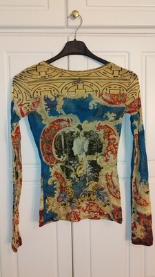 Vintage Save the Queen Shirt - Tüll gemustert, Gr. S