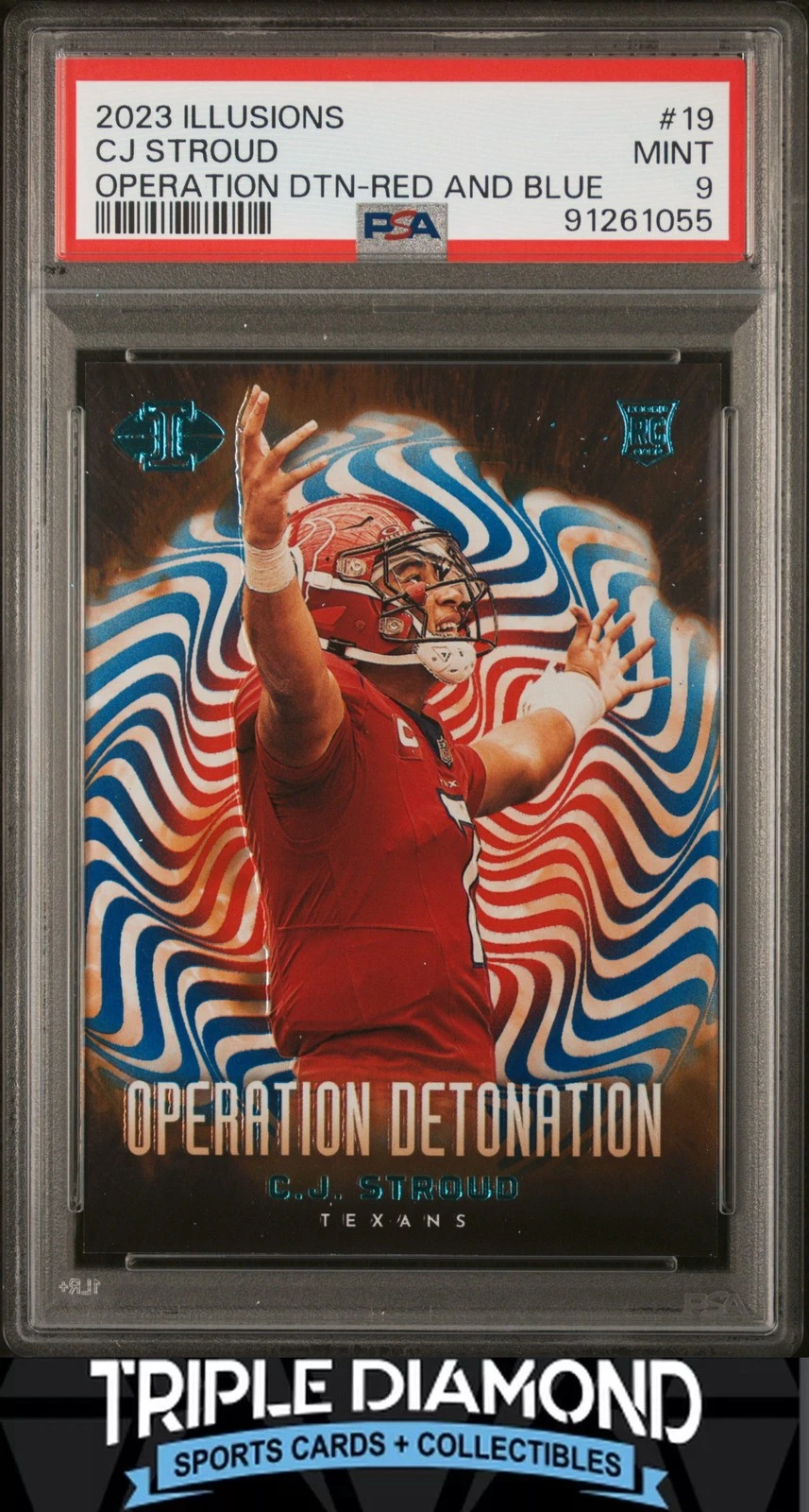 CJ Stroud Panini Illusions Operation Detonation #19 Red and Blue