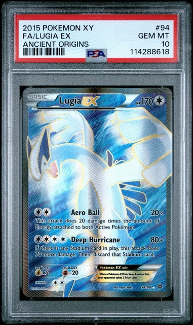 2015 Pokemon XY Ancient Origins Lugia EX Full Art Holo #94 PSA 10 GEM MINT
