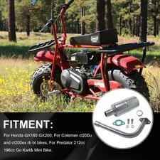 Exhaust Pipe Muffler For Predator 196cc 212cc GX200 Coleman CT200U Mini Bike