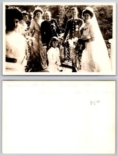 RPPC Edwardian Wedding Party Photo Postcard