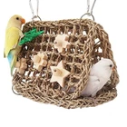 Seagrass Handwoven Bird Bed for Cage, DIY Parakeet Nest & Climbing Ladder, Br...