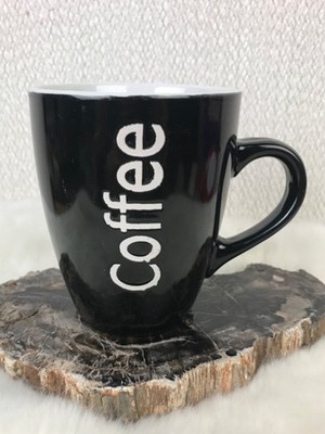 SABICHI Spellout Kaffee Tee Becher schwarz weiß Tasse