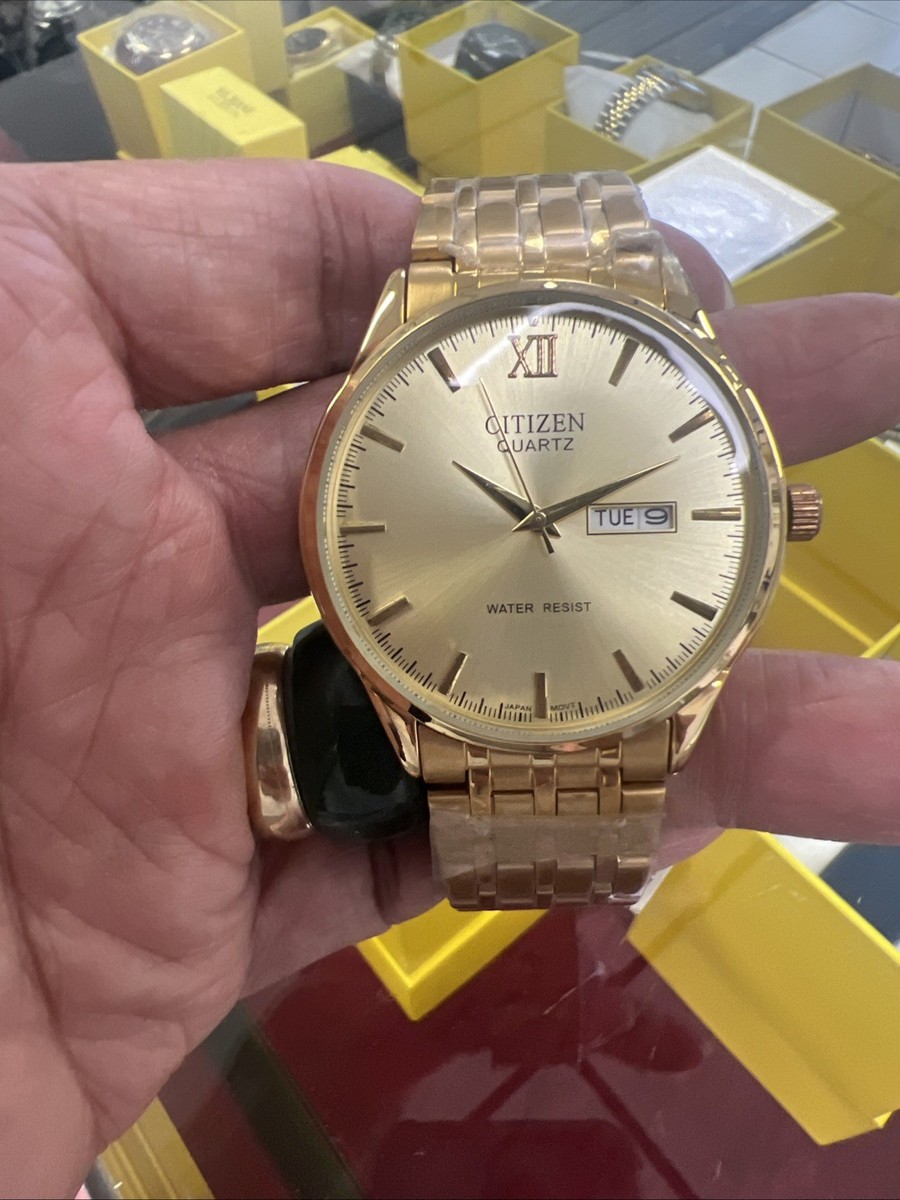 Citizen Quartz Men's Watch Gold Tone 50 M 2500-R12789 RC(High