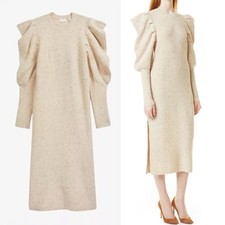 Ted Baker Marniaa Extreme Sleeve Knit Sweater Dress  Beige Size 5 | US Large 12