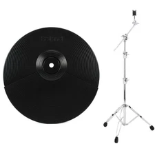 Roland V-Cymbal Bundle: CY-5 Dual-trigger Cymbal Pad with Gibraltar 6709 Boom
