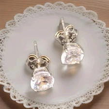 JCL .925 Sterling Silver 5.8mm CZ Solitaire Post Earrings 