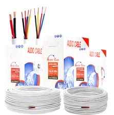 Audio Speaker Cable 12/2 14/2 16/2 18/2 14/4 16/4 18/4 AWG In Wall CL2 BULK -LOT